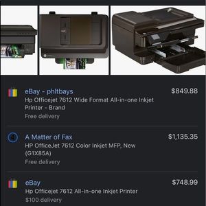 HP OFFICEJET 7612 THAT OBVIOUSLY GOES AROUND 1,000 dollars,I’ll givea great deal